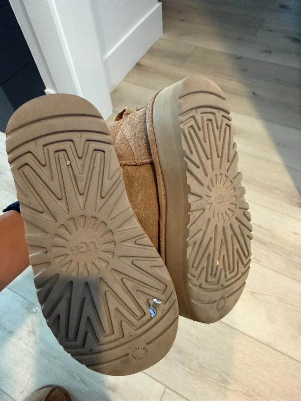 UGG Kids Chestnut Brown Shearling Lined Boots